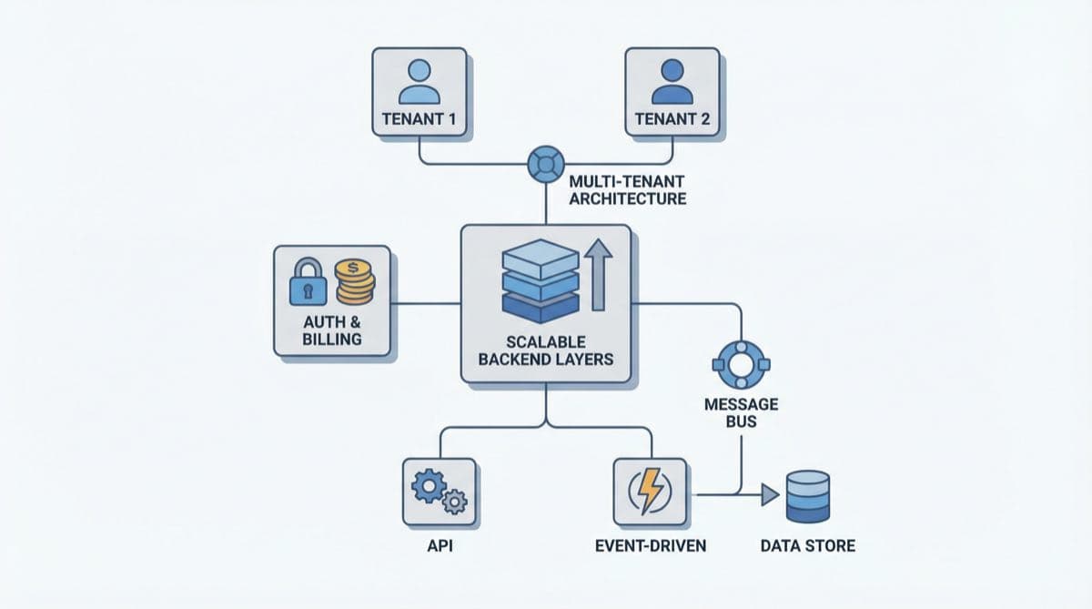 SaaS backend engineering – scalable auth, billing and multi-tenancy for Melbourne and Australia SaaS companies.